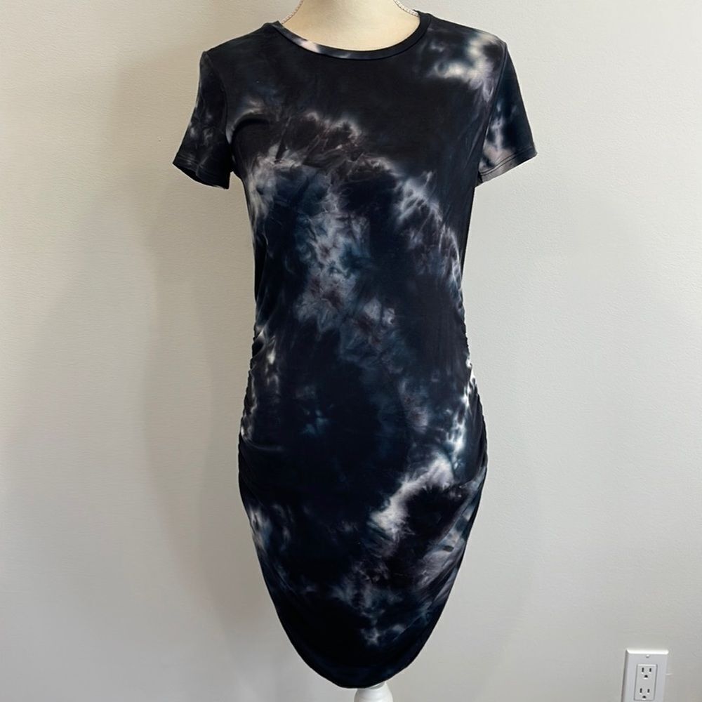 Fitted Tye-Dye T-Shirt Dress Size SMALL